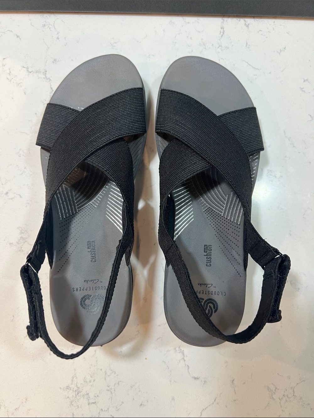 Clarks Cloudstepper Black Arla Kaydin Sandals Size 8 - Picture 10 of 16